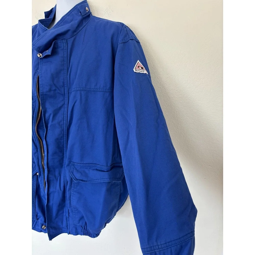 Bulwark Jacket 3XL Blue Excel FR work Fire Resistant Bomber JLJ8RB3 Lineman coat